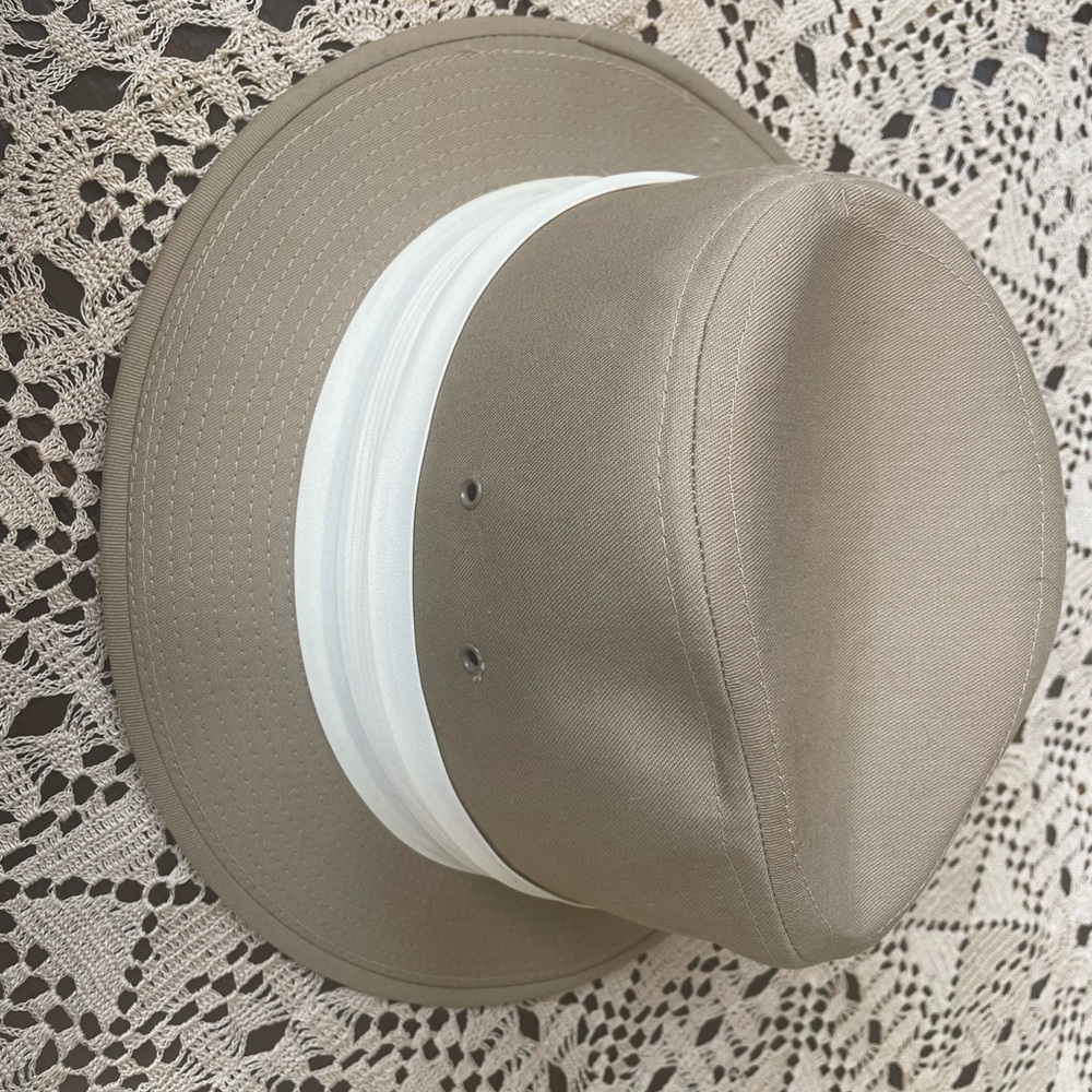 Vintage khaki fedora hat USA Blair summer Men’s XL - Picture 9 of 16